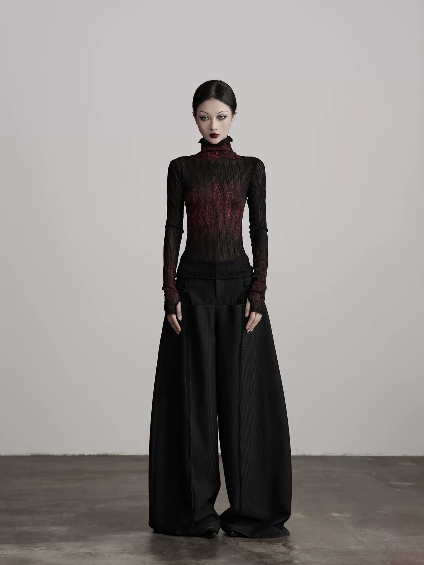 INDULGE Lace Knit Bottom Long Sleeve