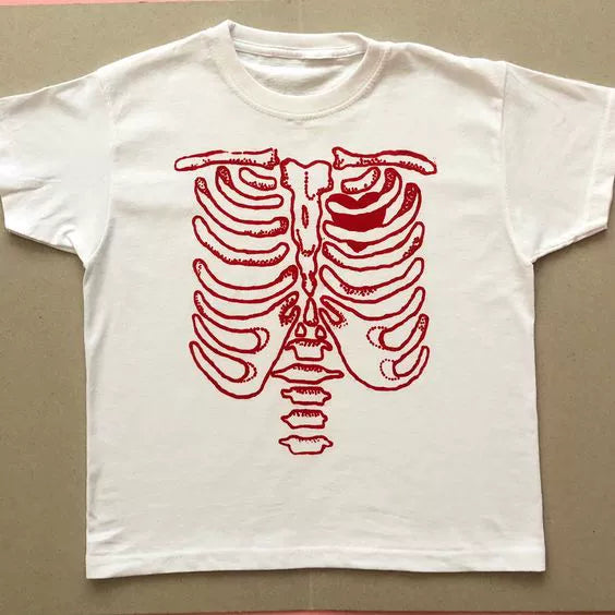 Wang Youbing Studio! Skeleton 220g 100% Cotton Tee