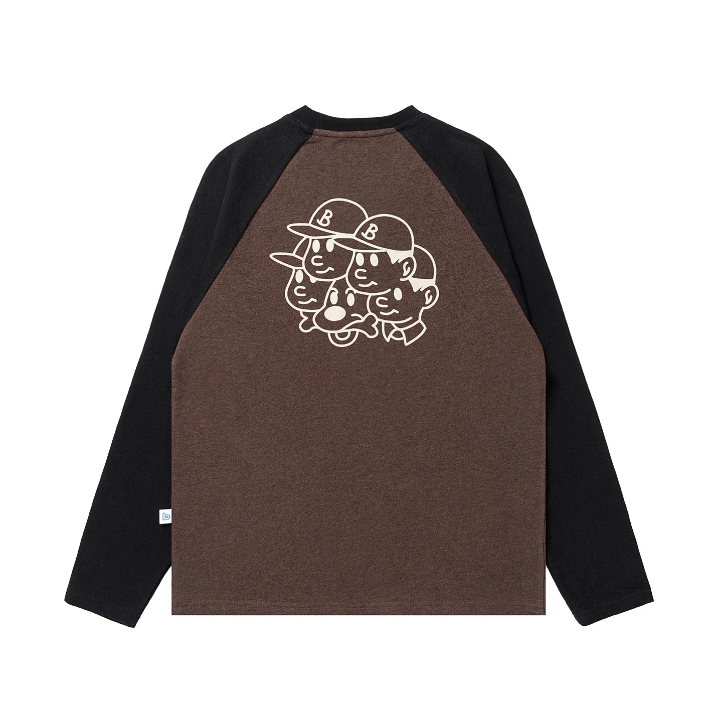 BENT IDEA Color-blocked Raglan Shoulders Loose Long Sleeves