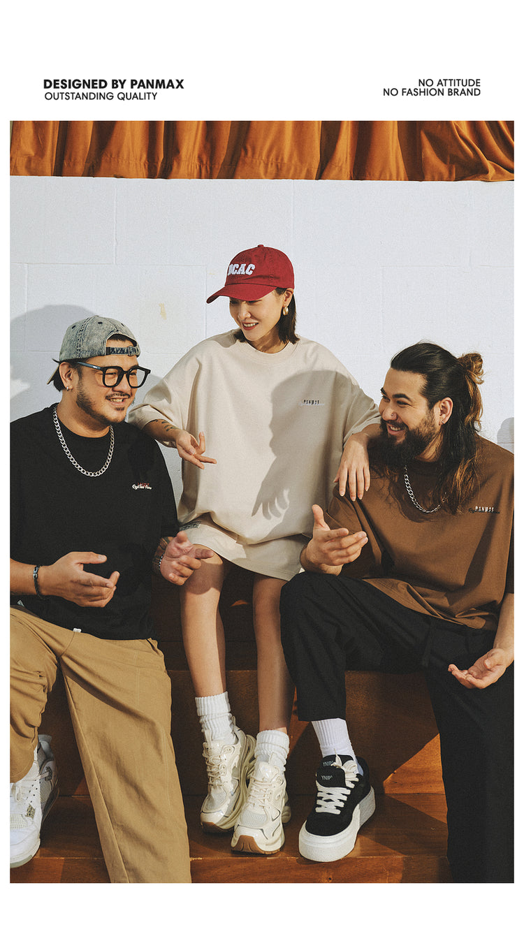PANMAX Casual Loose Personality Letter Tee