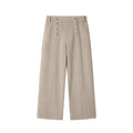 KREATE Double-breasted Casual Loose-drape Thickened Straight-leg Pants