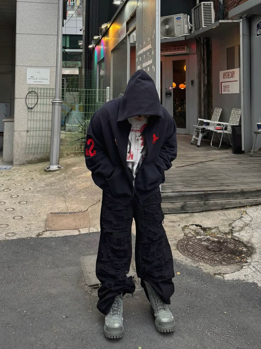 FTS War Horse Embroidered Loose Hooded Jacket