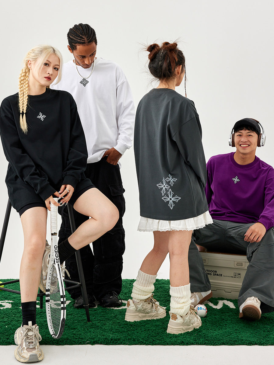 76NMK heavy 280g versatile pure cotton SPADES Long Sleeve Tee