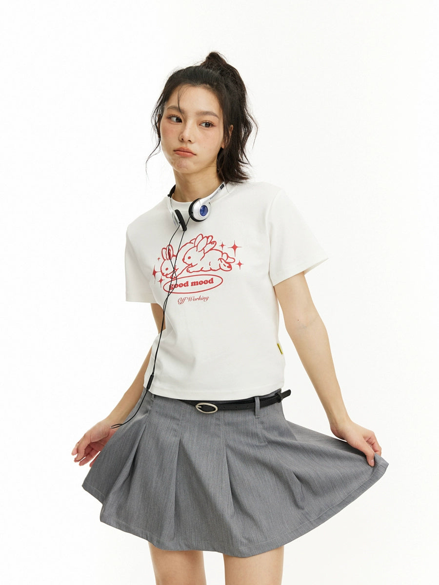 UnderStress Running Rabbit Short Printed Tee