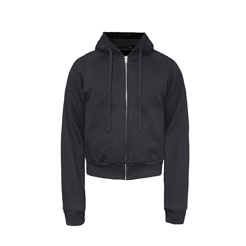 JCAESAR Bud Drawstring Hooded Shoulder Sweater