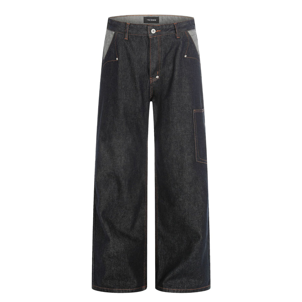 11KN Retro Old Loose and Versatile Wide-leg Pants
