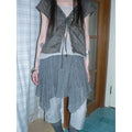 Ang Project Retro Lace Stitching Pleats Stacked Skirt
