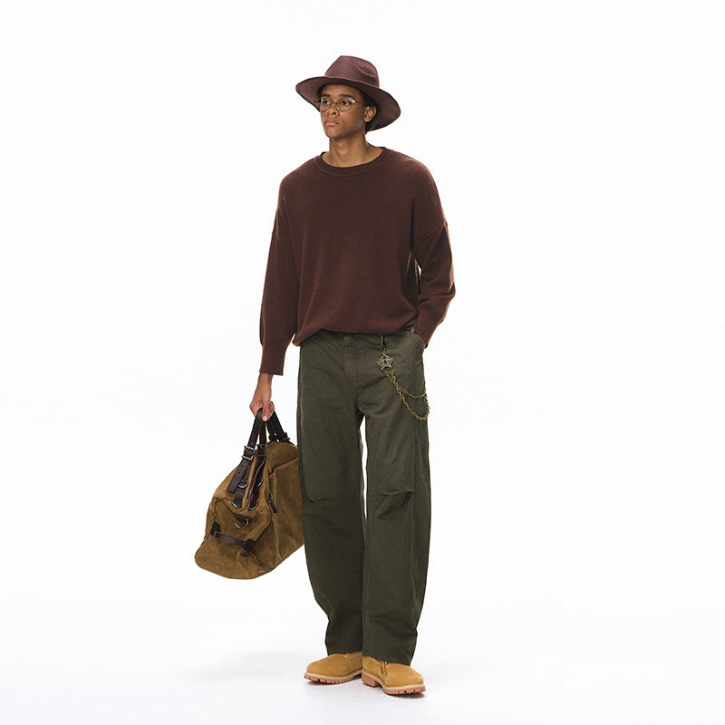 Inflation Crew Neck Loose Versatile Knitted Sweater