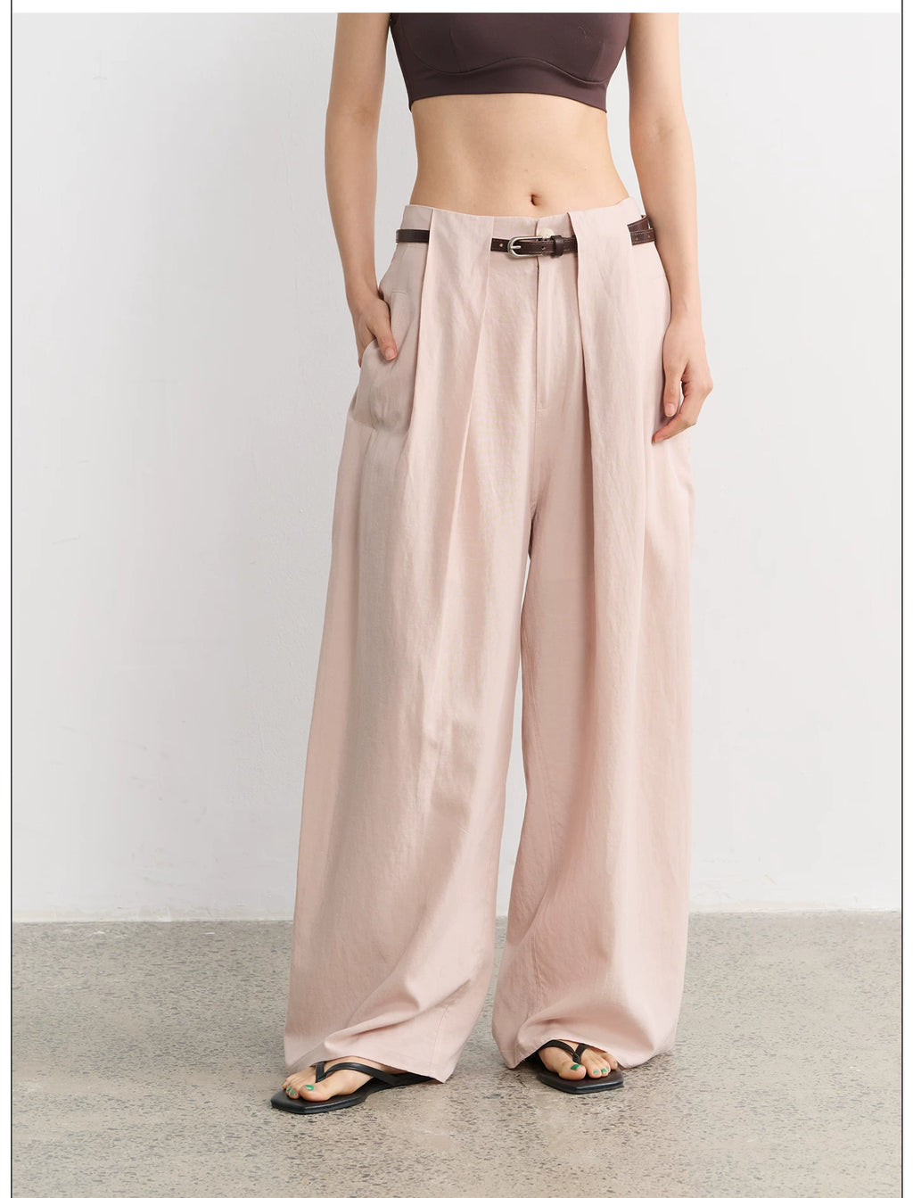 LINY LIBERTY Loose Pleated Slacks