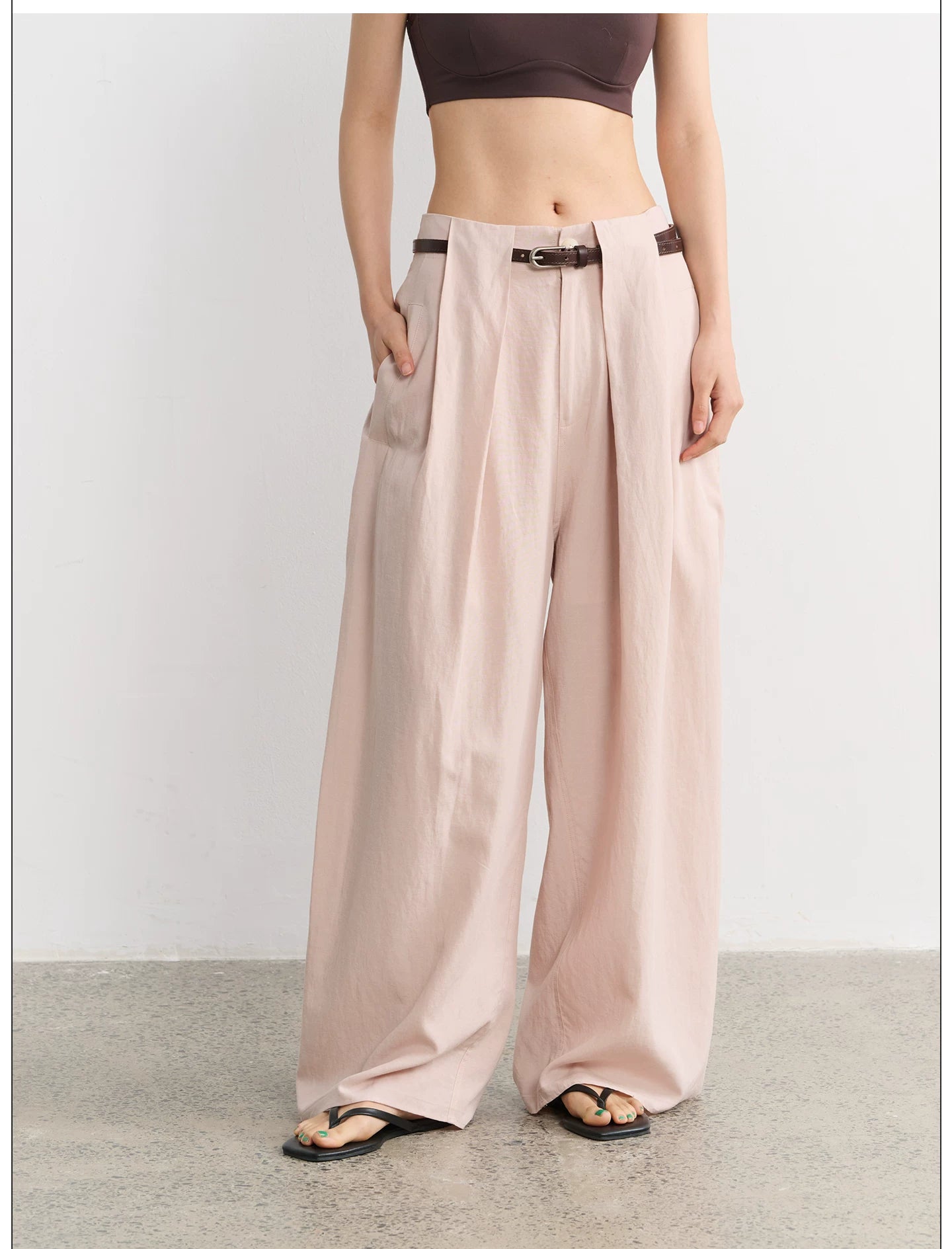 LINY LIBERTY Loose Pleated Slacks