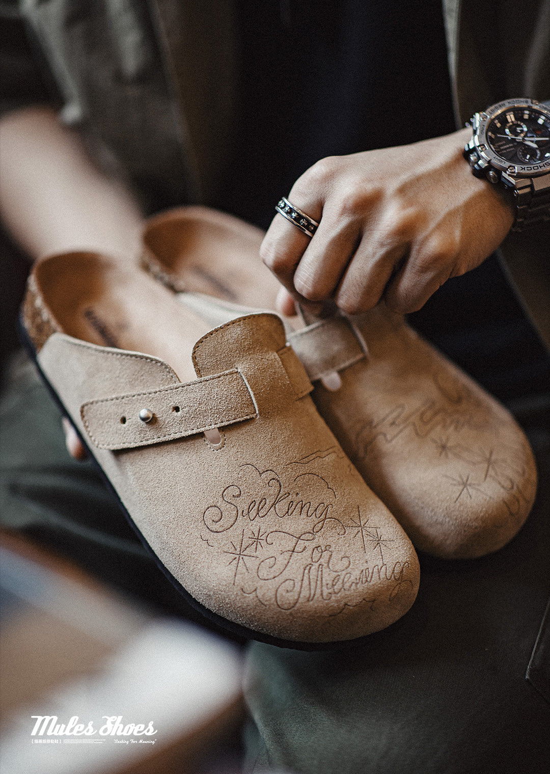 Maden Illustration Half Slippers One Pedal Birkenstocks