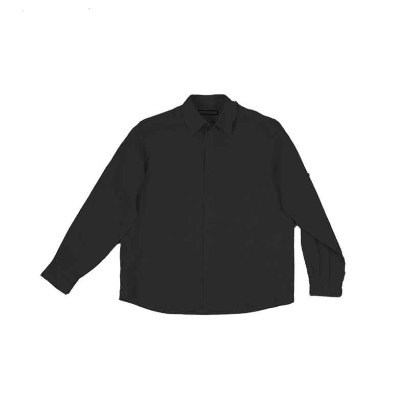 KONOOT Drape Simple Versatile Square Neck Long-sleeved Shirt