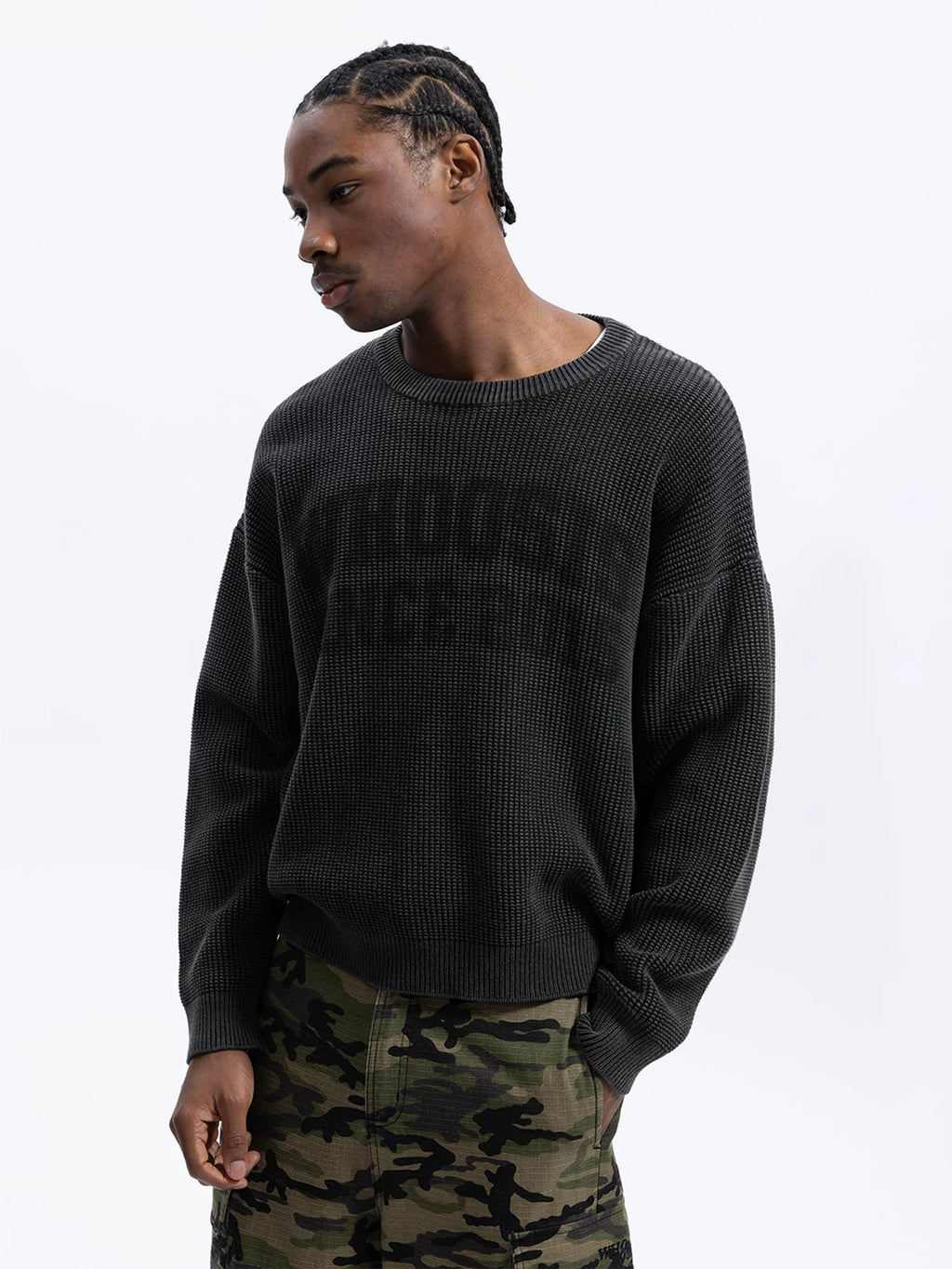 WHOOSIS Vintage Versatile Crew Neck Sweater