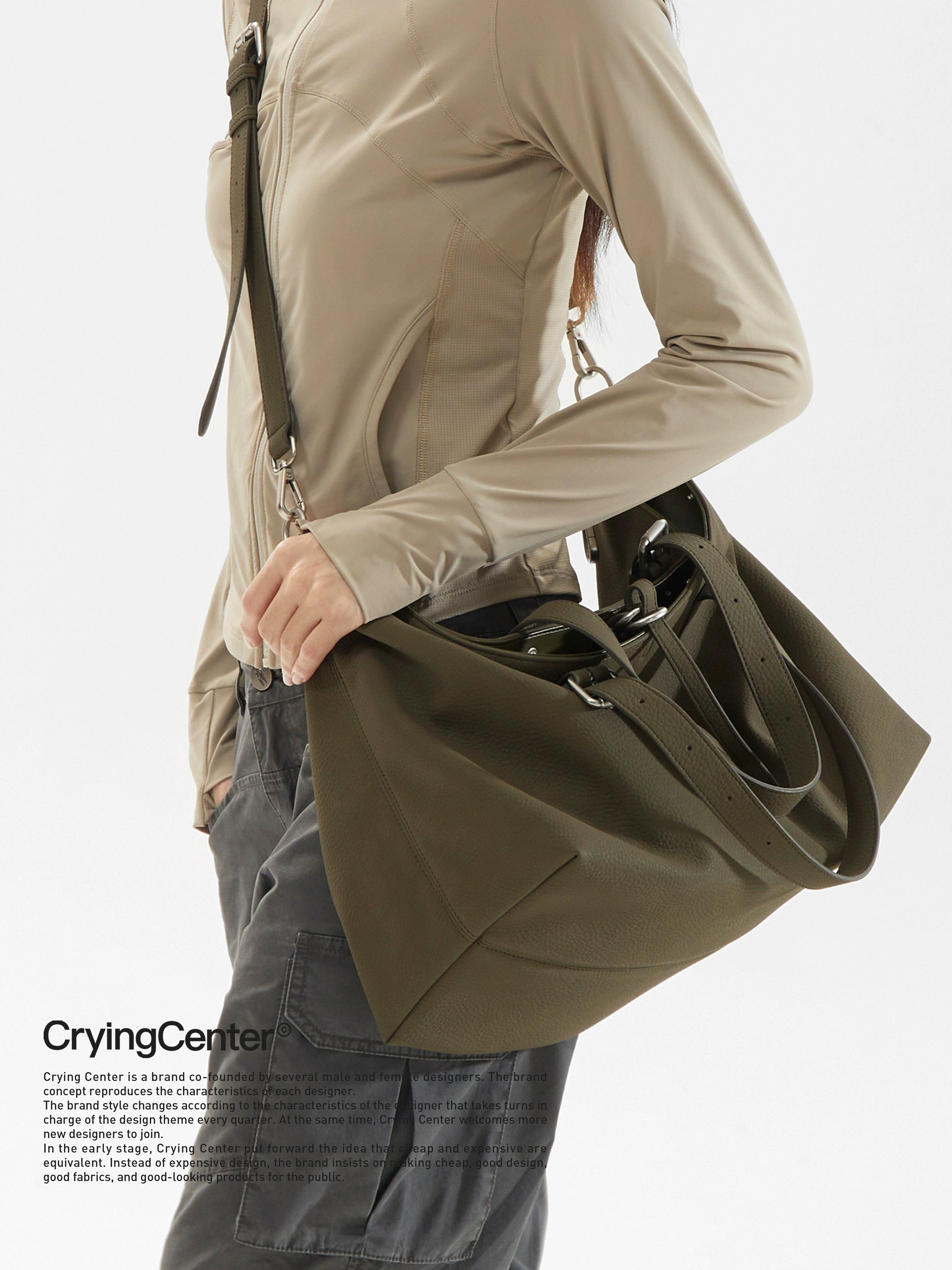 CryingCenter Textured Leather Bag Soft Textured Messenger Bag