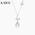 KADER Light Luxury Butterfly Weeping Dew Necklace
