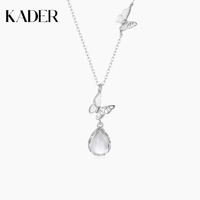 KADER Light Luxury Butterfly Weeping Dew Necklace