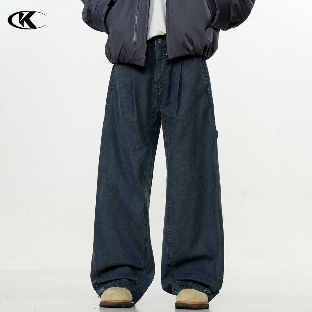 11KN versatile loose scimitar wide-leg Pants