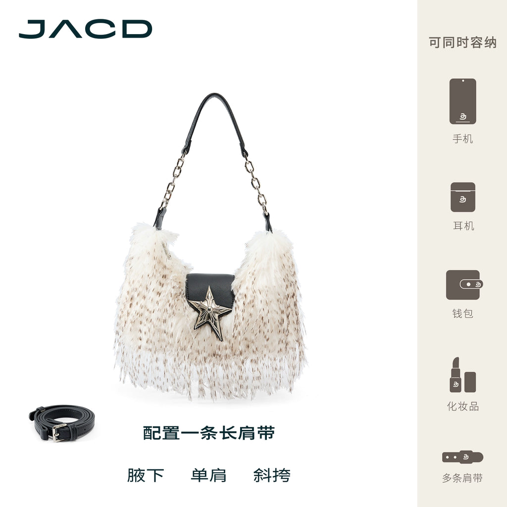 JACD Plush Shoulder Crossbody Handbag