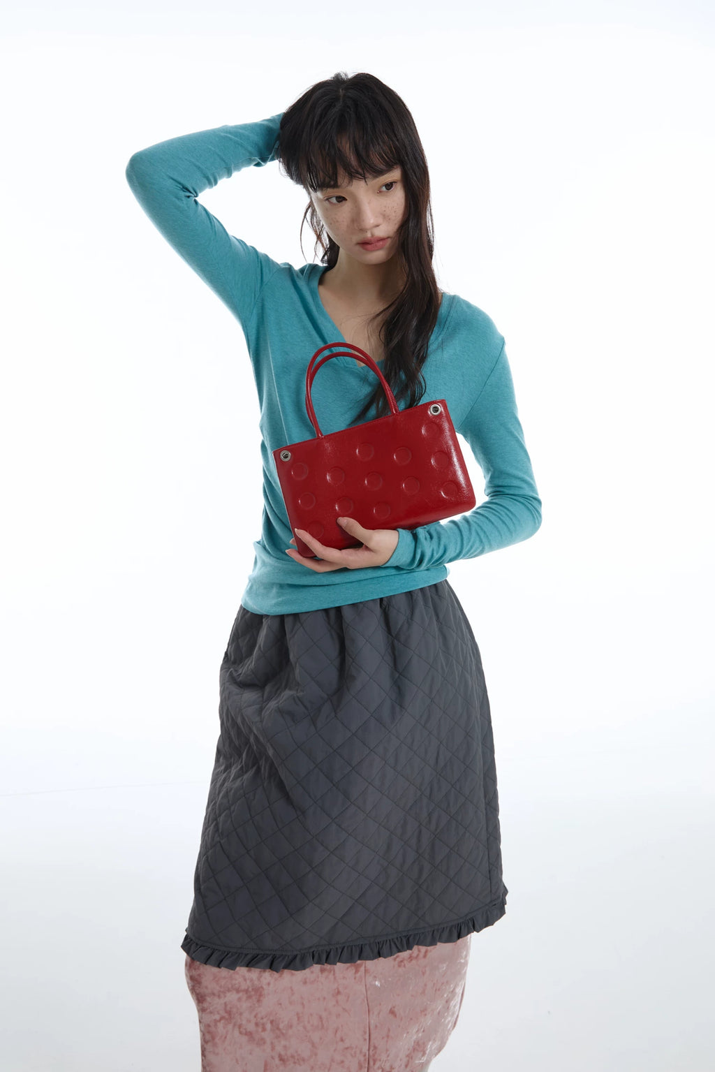 DirtySix Polka Dot Cowhide Messenger Bag
