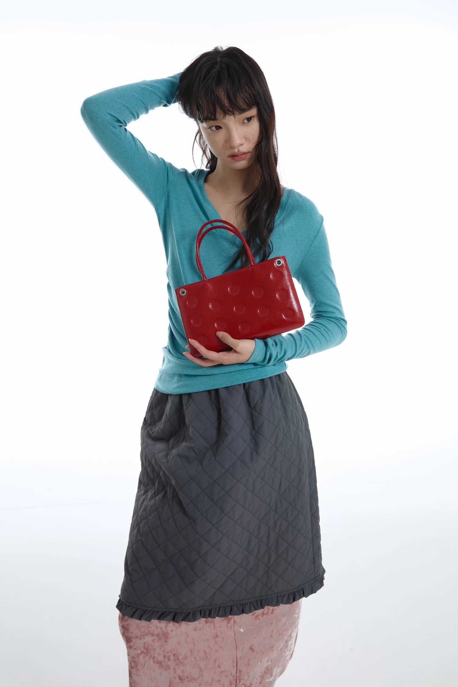 DirtySix Polka Dot Cowhide Messenger Bag
