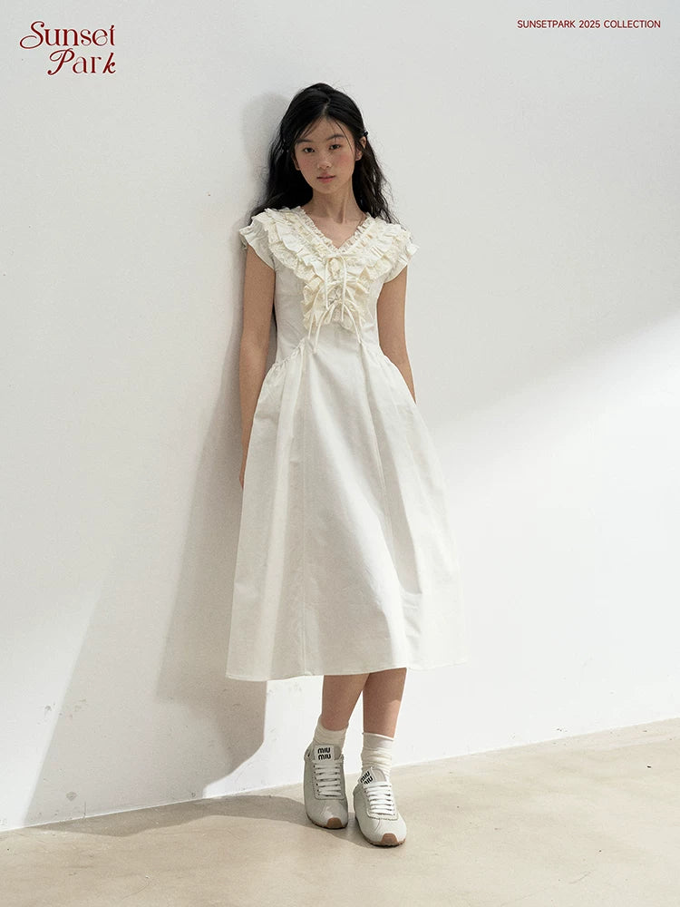 SunsetPark Casual Versatile Lace Dress