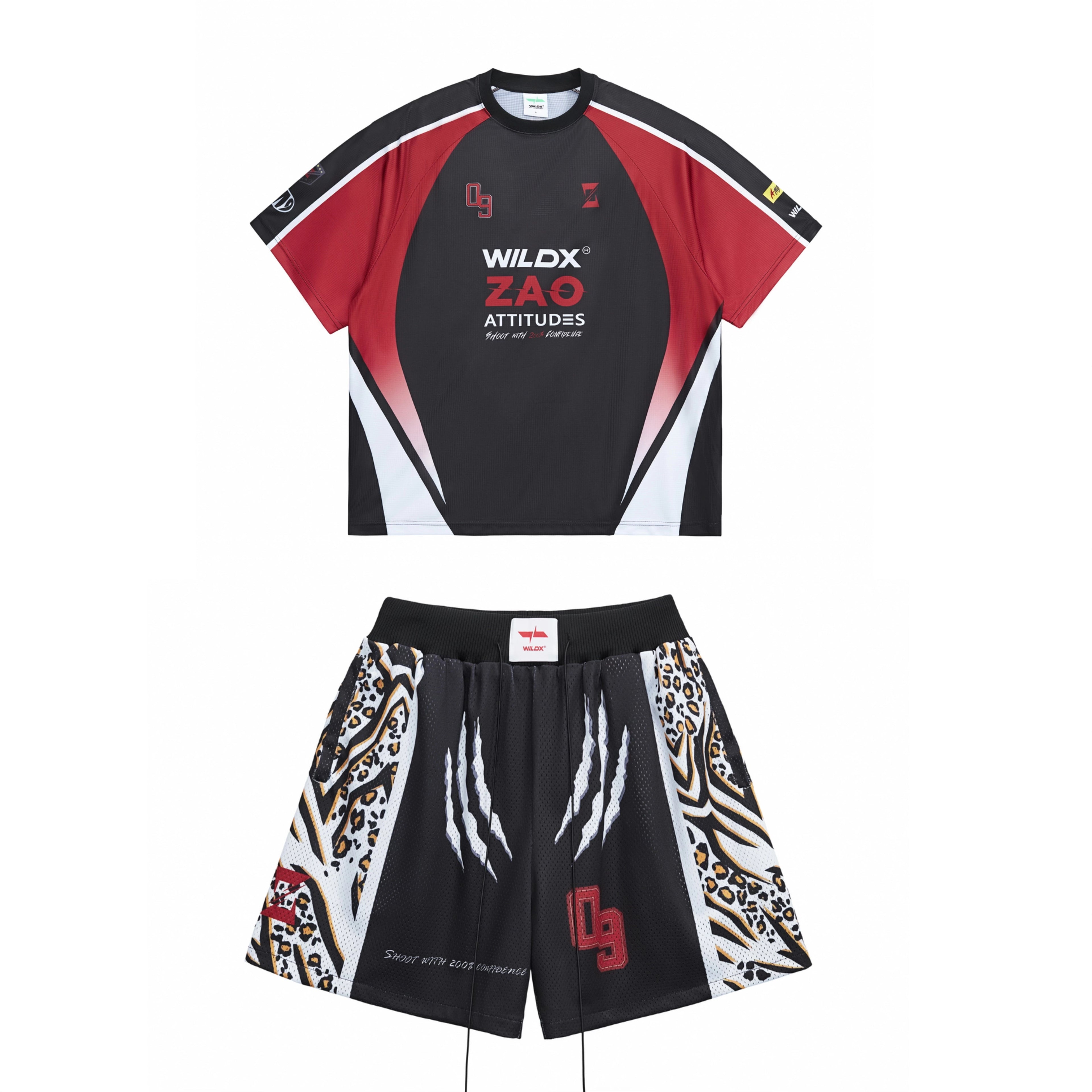 WildX Leopard Print Quick-drying Sports Basketball Tee