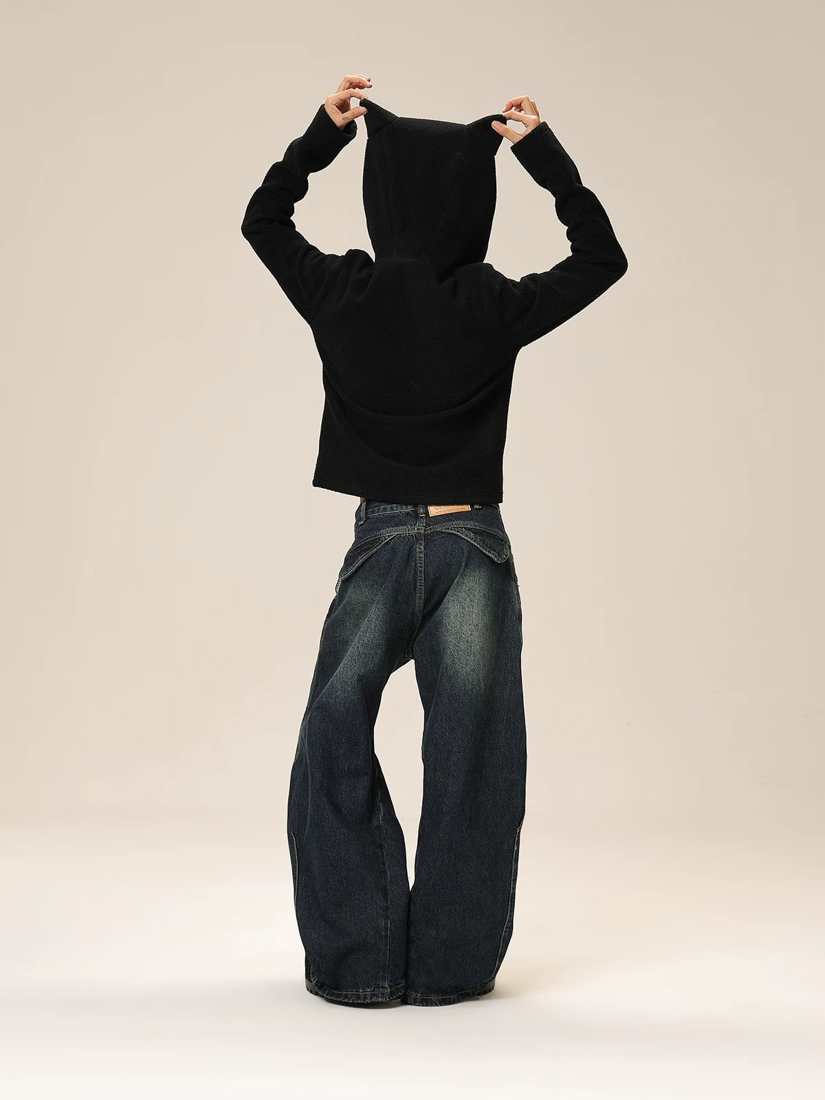 AceStudios Cat Ears Short Hooded Sweater Jacket