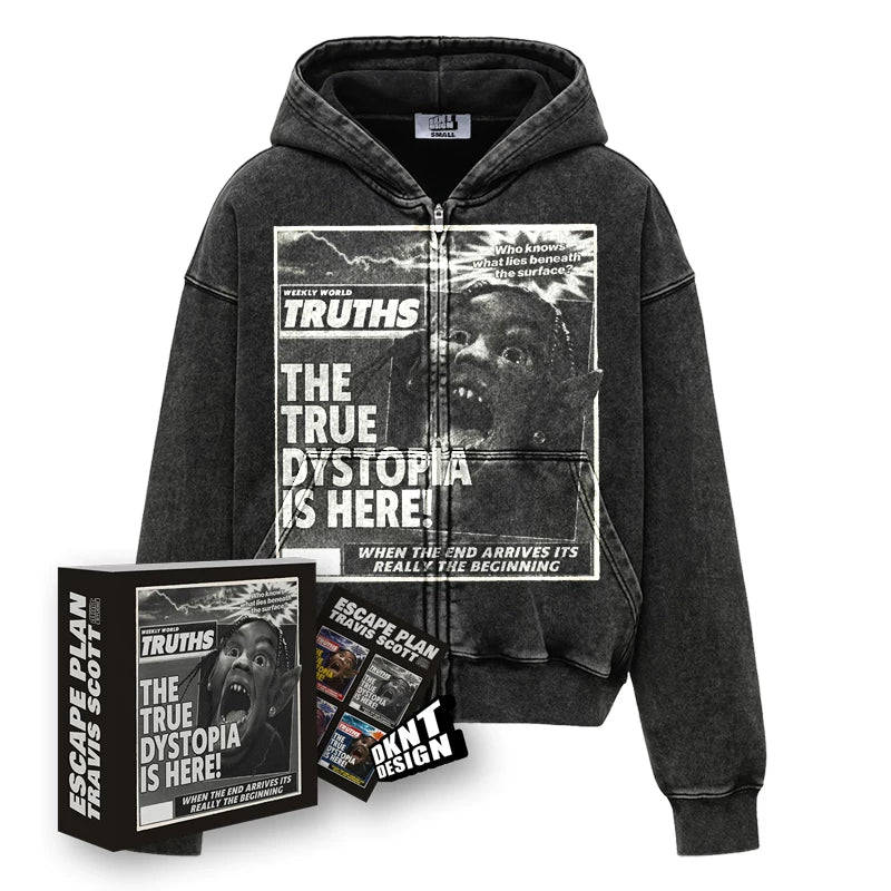 DKNT Fleece Washed Old Heavy Hoodie