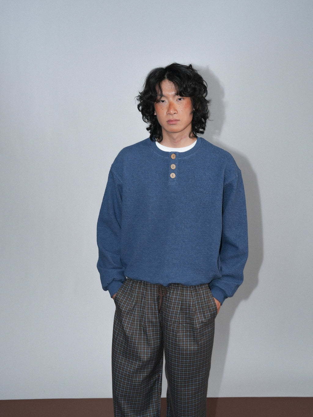 O3PARK Versatile Loose Baseball Collar Short Sweater