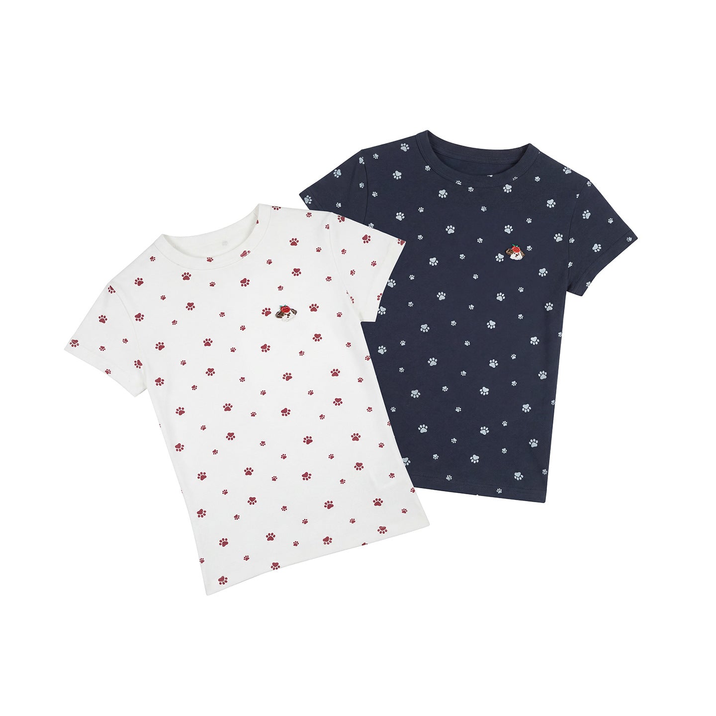 HeyHenry Puppy Footprint Front Shoulder Slim Tee