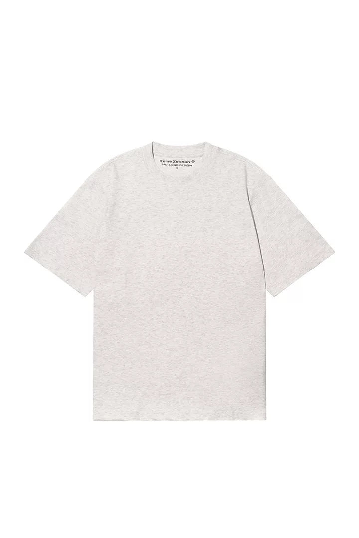 NO LOGO Summer Solona Boxy Wide-Fit Small Neckline Solid Basic Tee