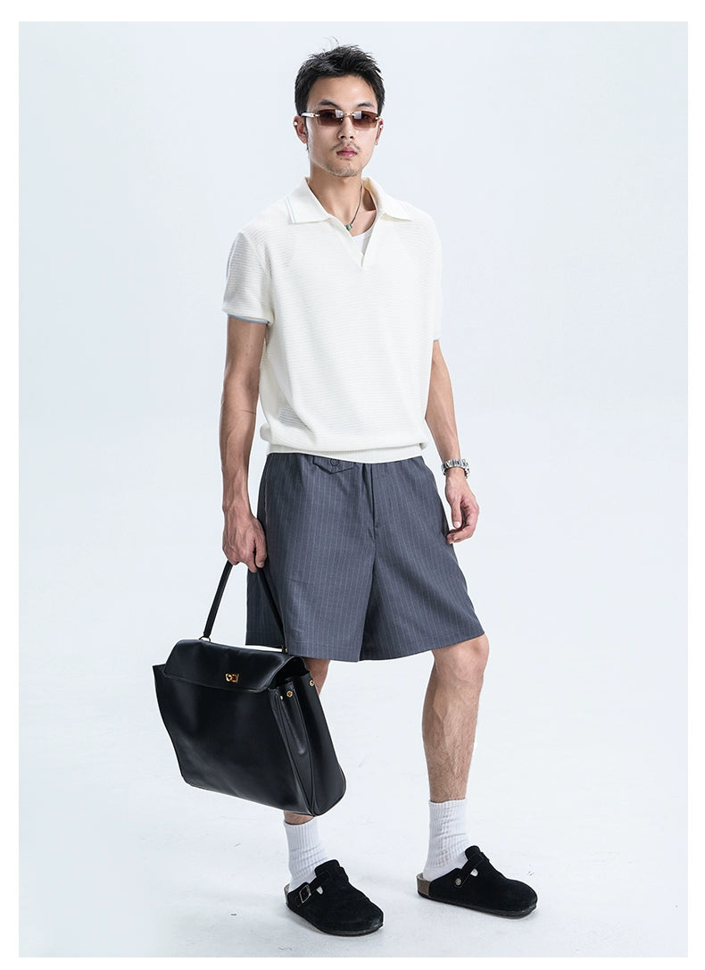 SEE ALSO Soft Waxy Lapel Short-sleeved Knitted Sweater