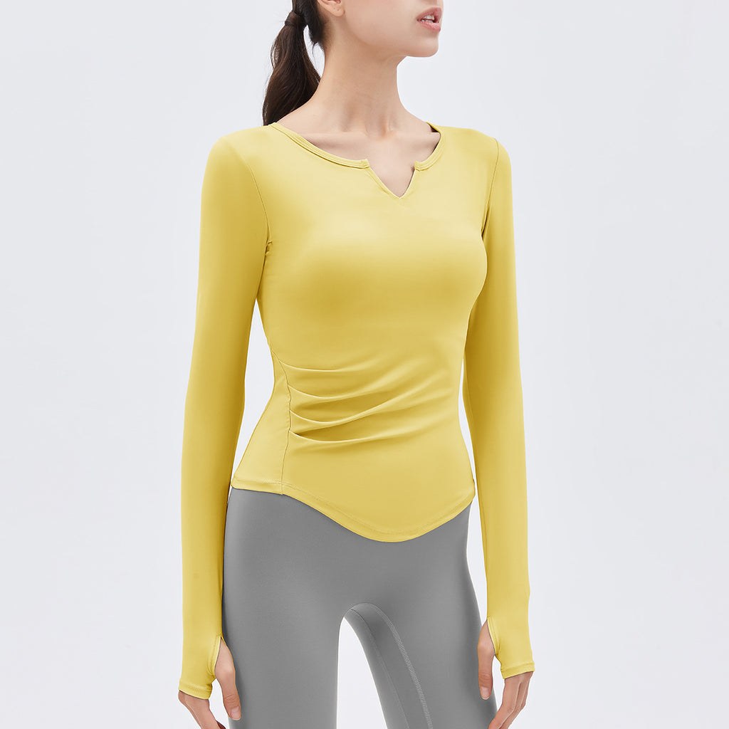 Athena LuluV Neck Nude Fitness Tee