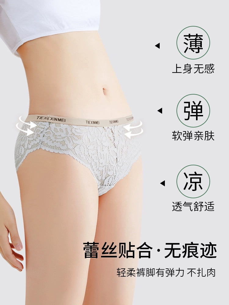 Urban Butterfly Lace Sexy Seamless Briefs