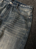 AMBSOM Smudged Distressed Slightly Pulled Loose Jeans