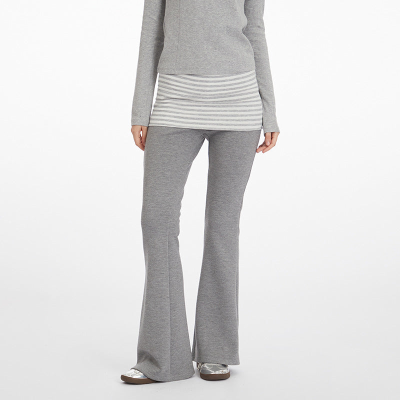 Nariele Waist Small Feet Micro-flared Slacks