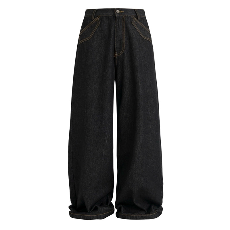 POH Butterfly Bag Embroidered Straight Loose Jeans