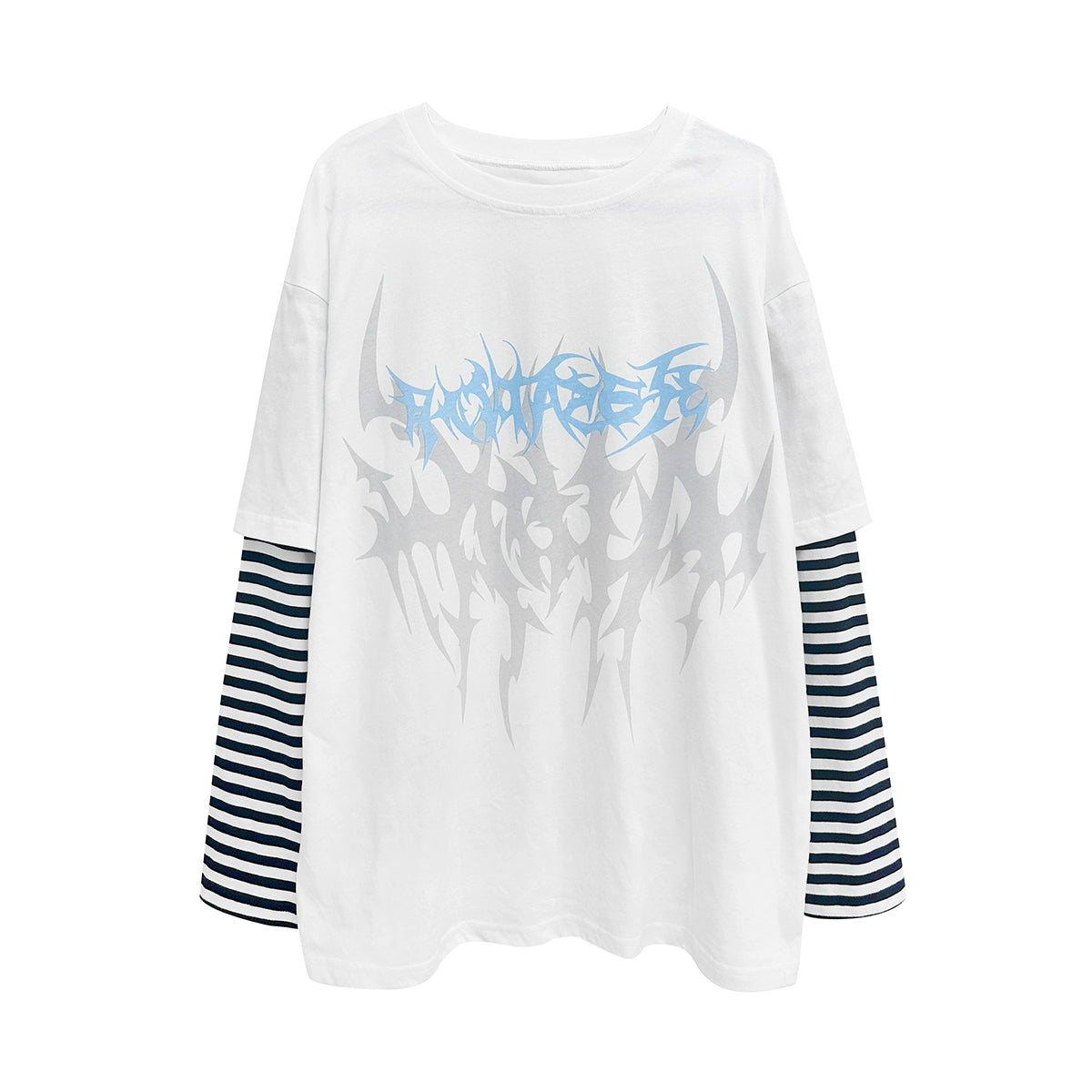 Wetbody Rock Diablo Print Fake Two Piece Long Sleeve