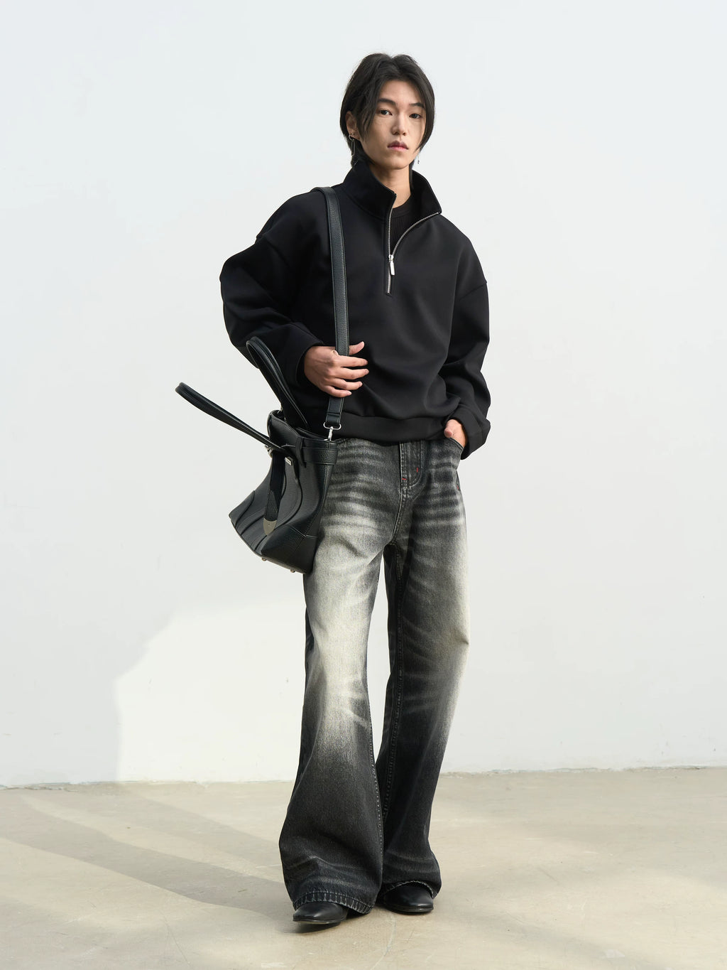 SOUTHFISH Retro Handmade Cat Whisker Jeans