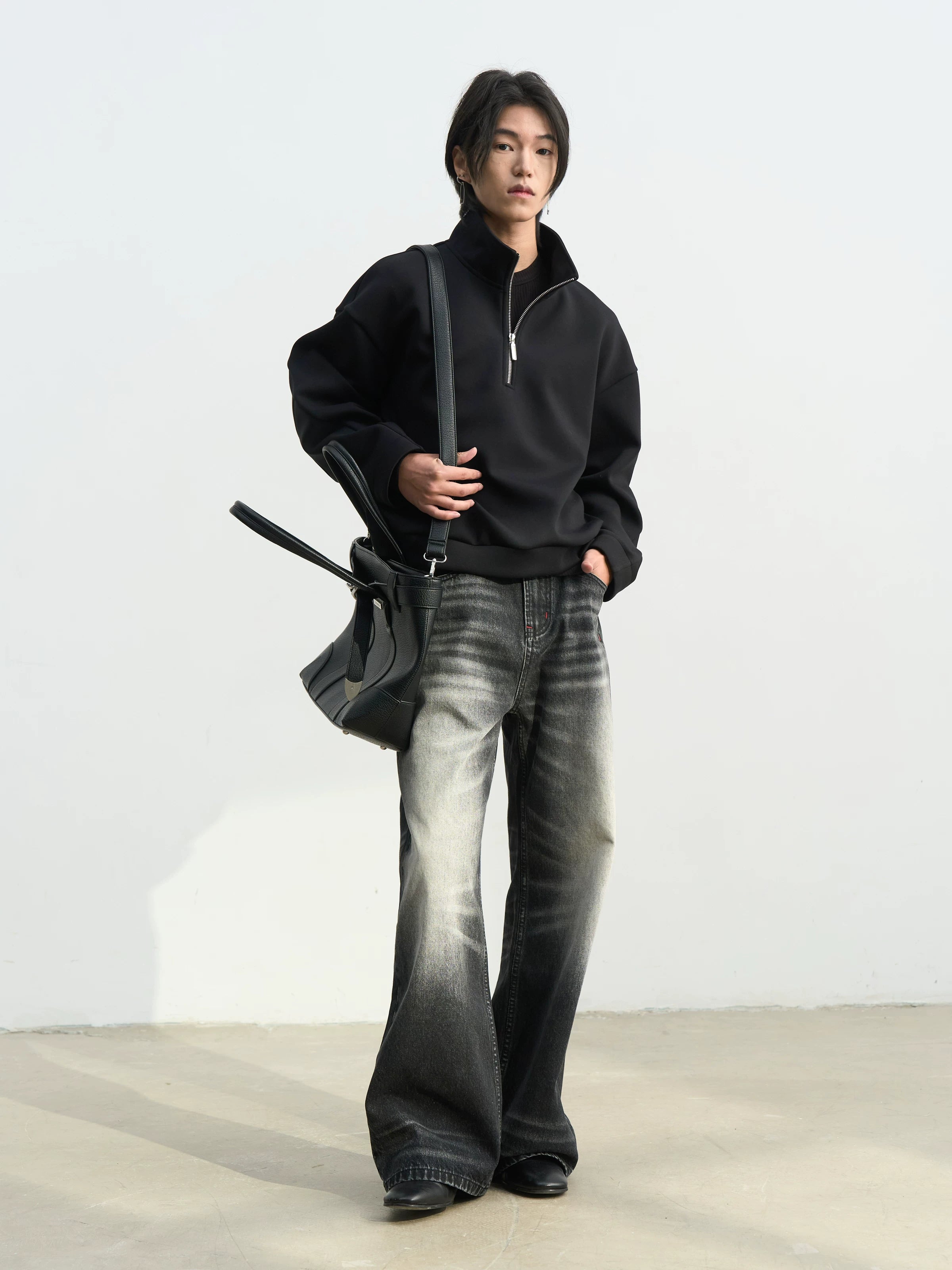 SOUTHFISH Retro Handmade Cat Whisker Jeans