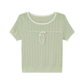 KANO Bow Hollow Knit Tee