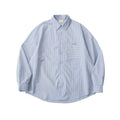 LIVINGTOWN Vintage Minimalist Contrast Pinstripe Shirt