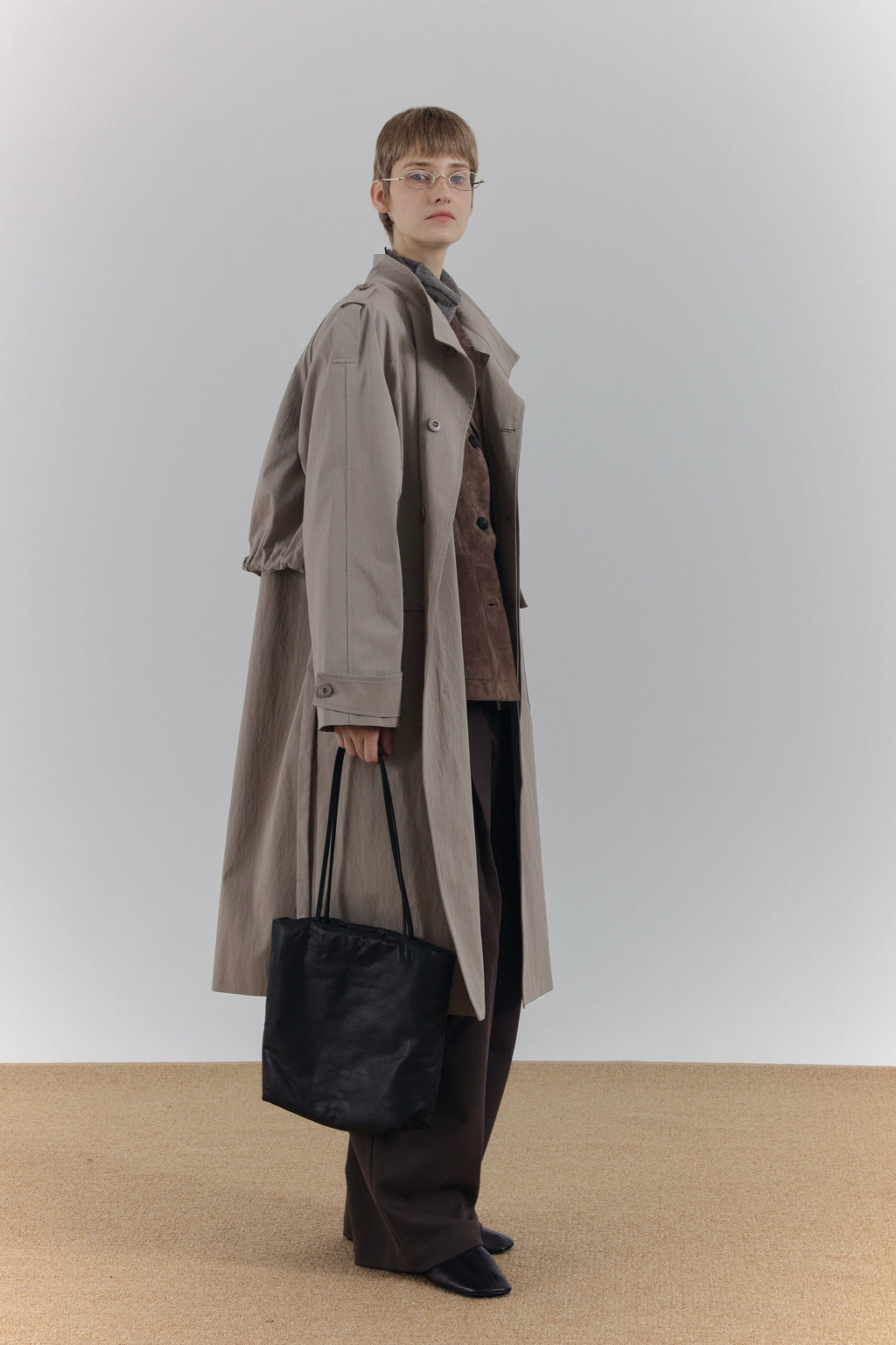 COLN Retro Premium Fake Two-piece Trench Coat