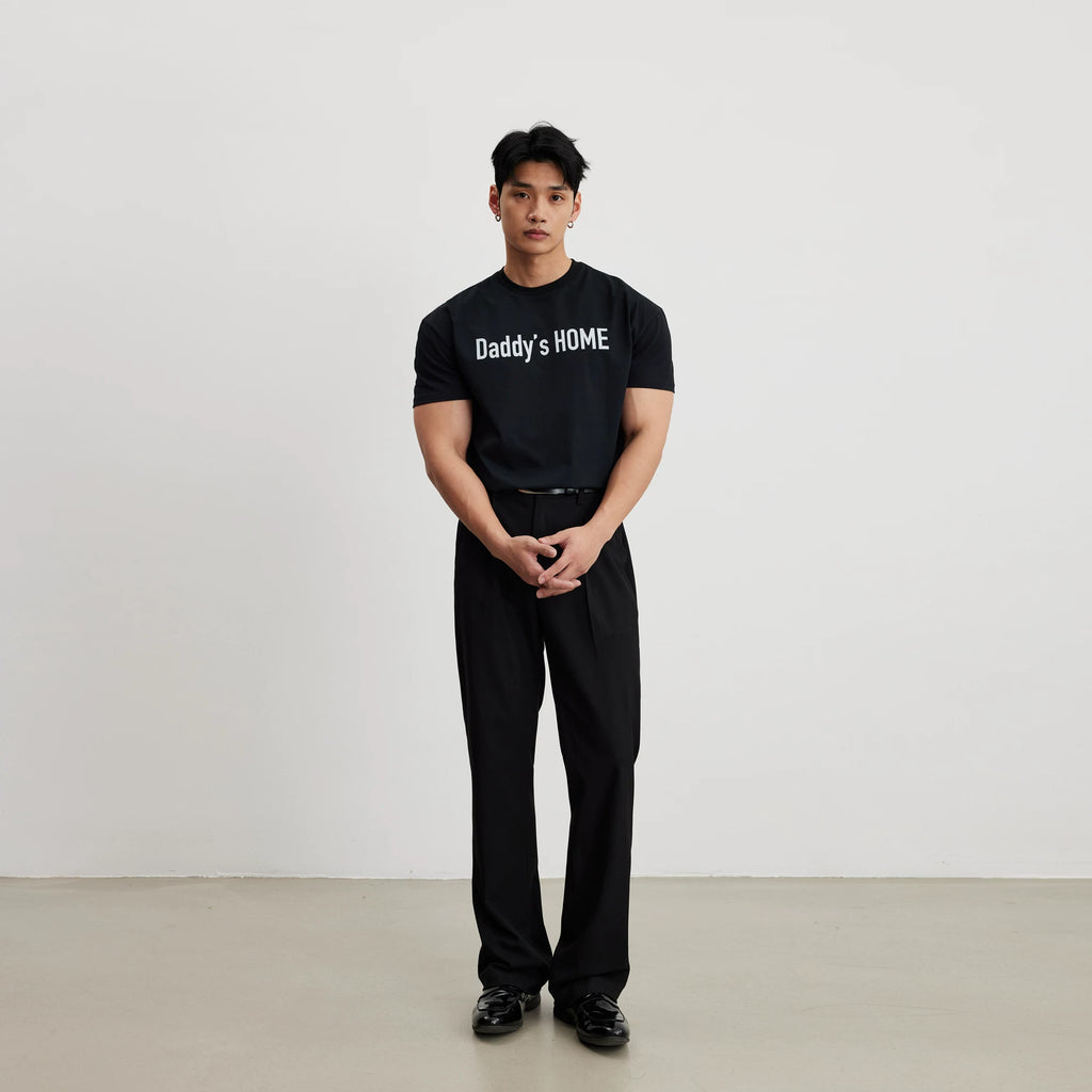 AFTERGLOW Cool Slogan Printed Slim Tee