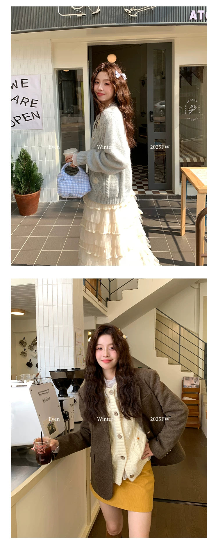 Even Korean Gentle Casual Handmade Crochet Sweater