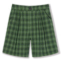 IMONE Vintage Plaid Loose High Waist Straight Pants
