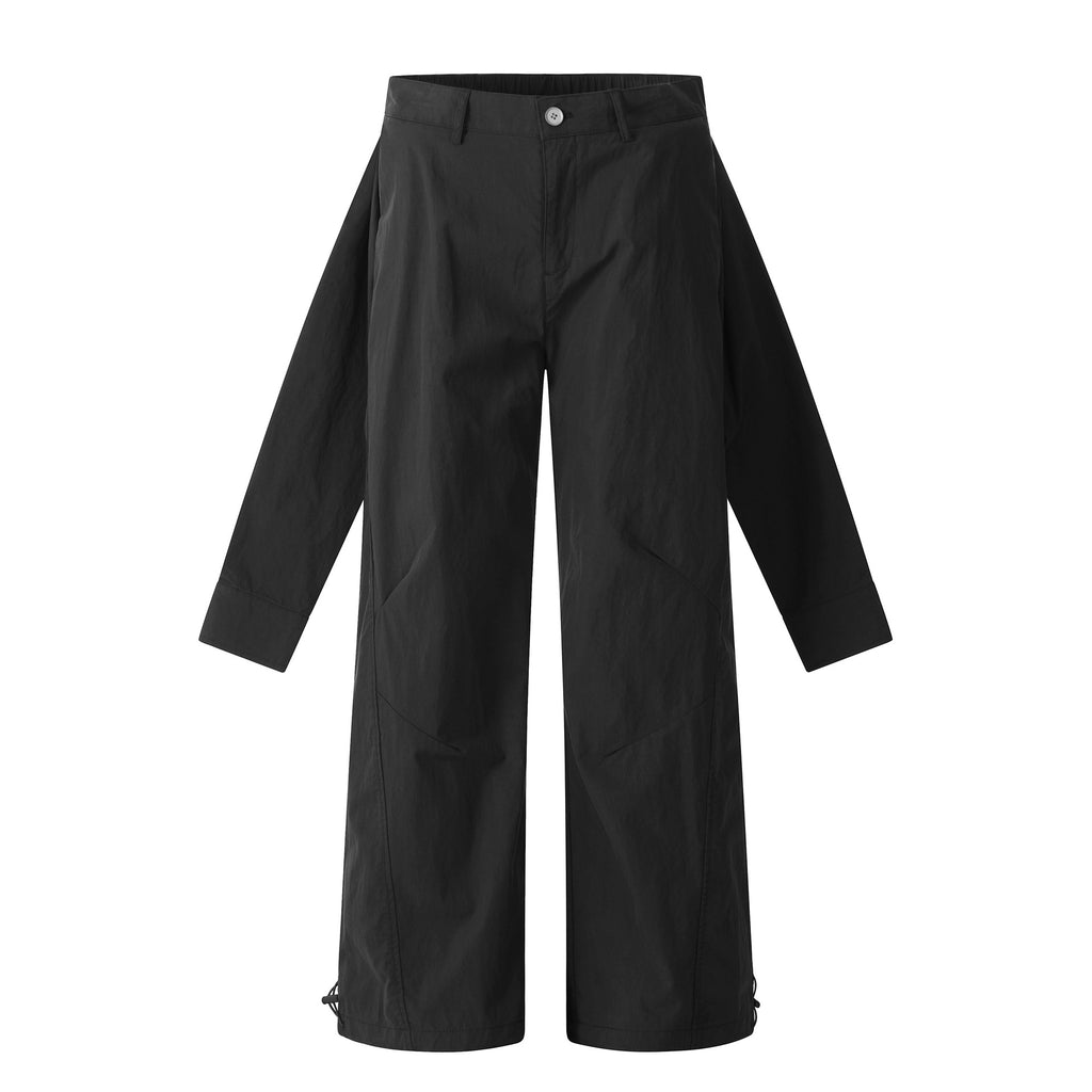11KN pleated casual Maillard Fake Sleeve pants