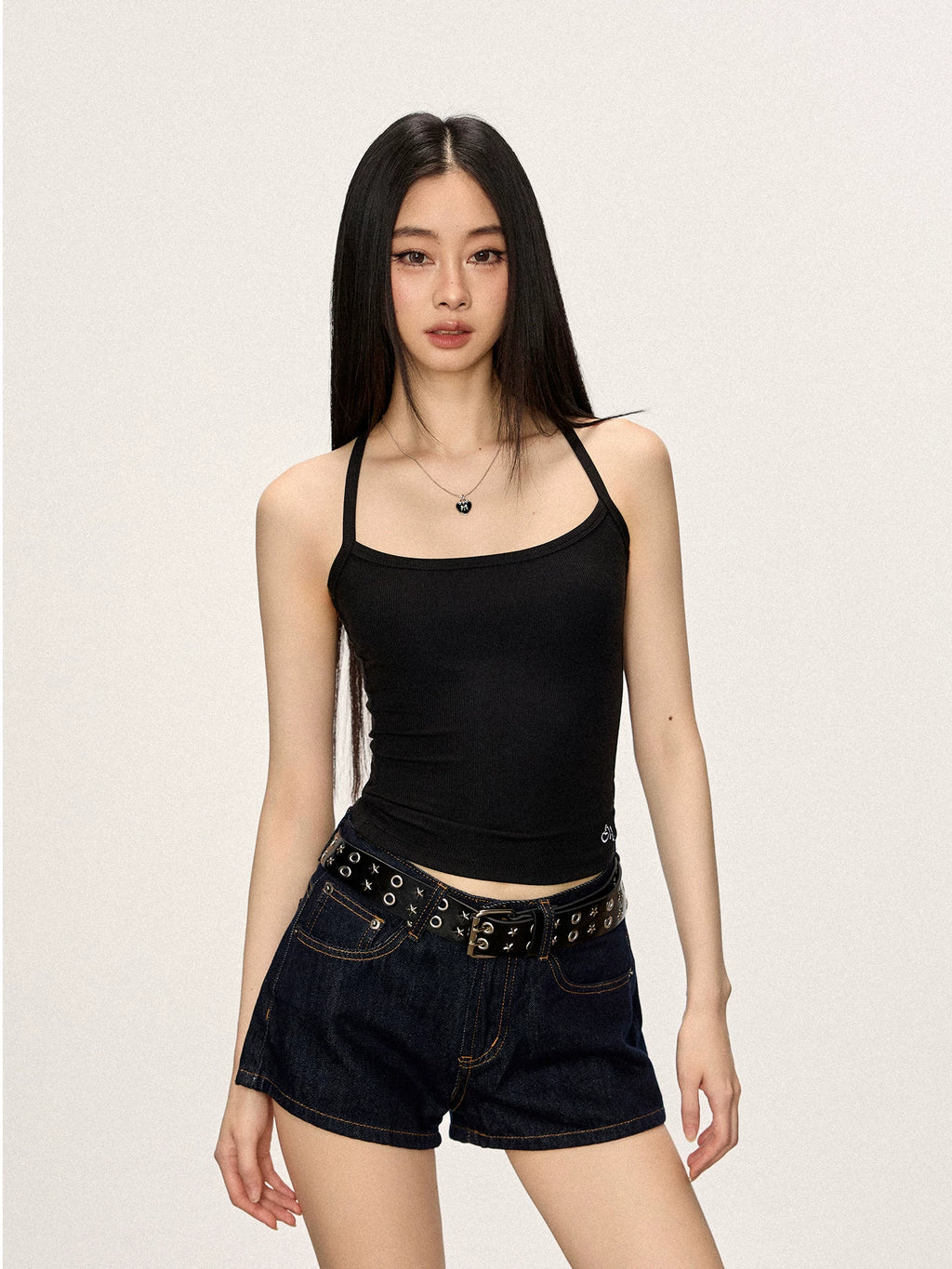 Cherry Melody Large U-neck Knitted Camisole
