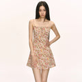 Anna Aneae Waist Thin Floral Suspender Dress