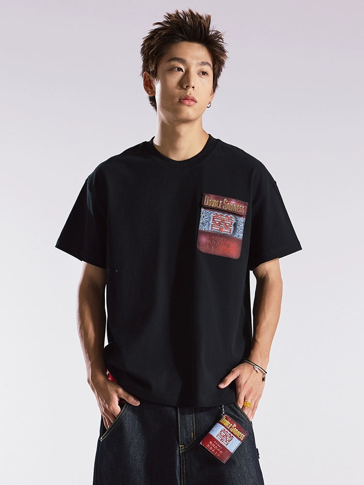 Remedy Spoof Red Double Bitter Belt Cover Loose Tee